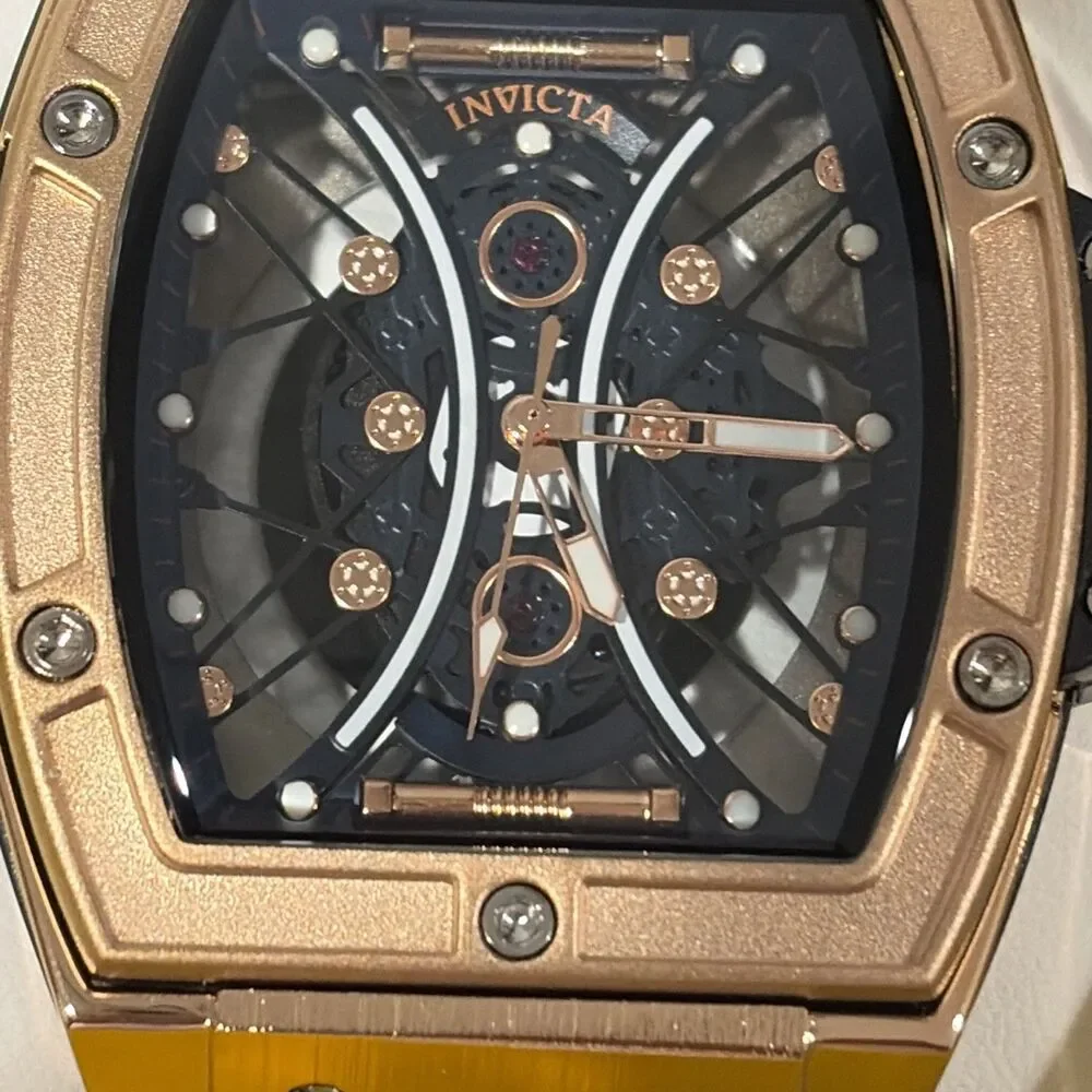 Invicta S1 Rally I by Invicta Men's Watch Rose GoldSkeleton Dial Blue Band 69846